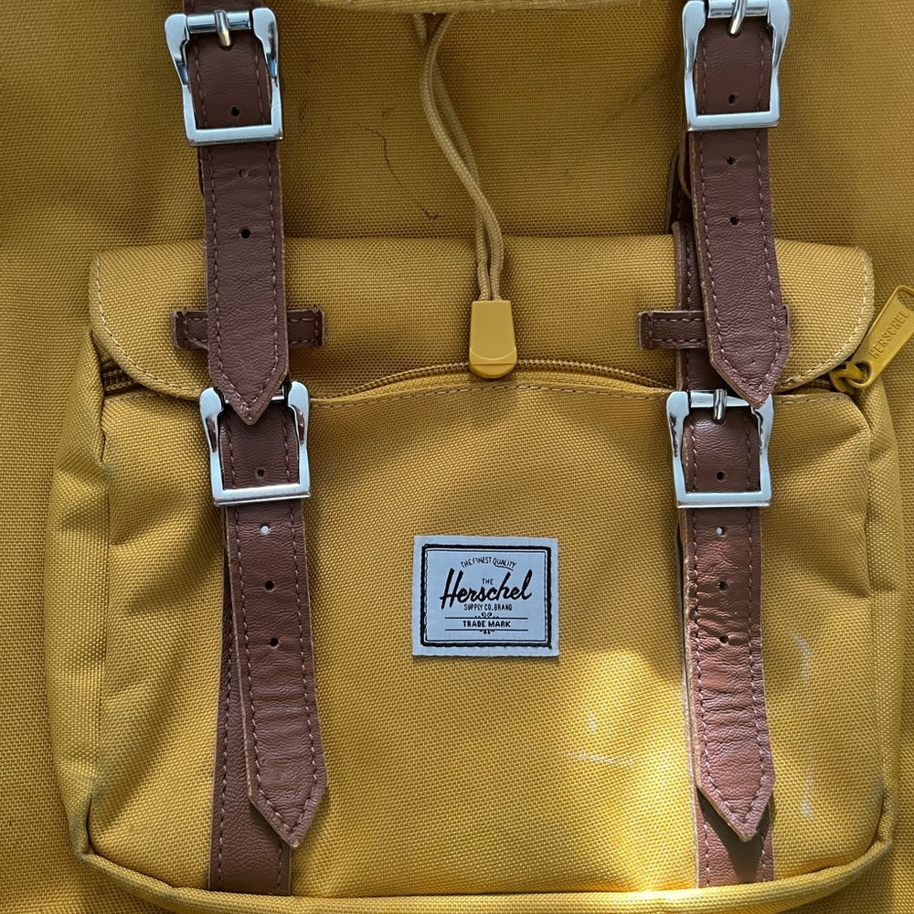 Herschel Supply Company Yellow Backpack with Brown Accents